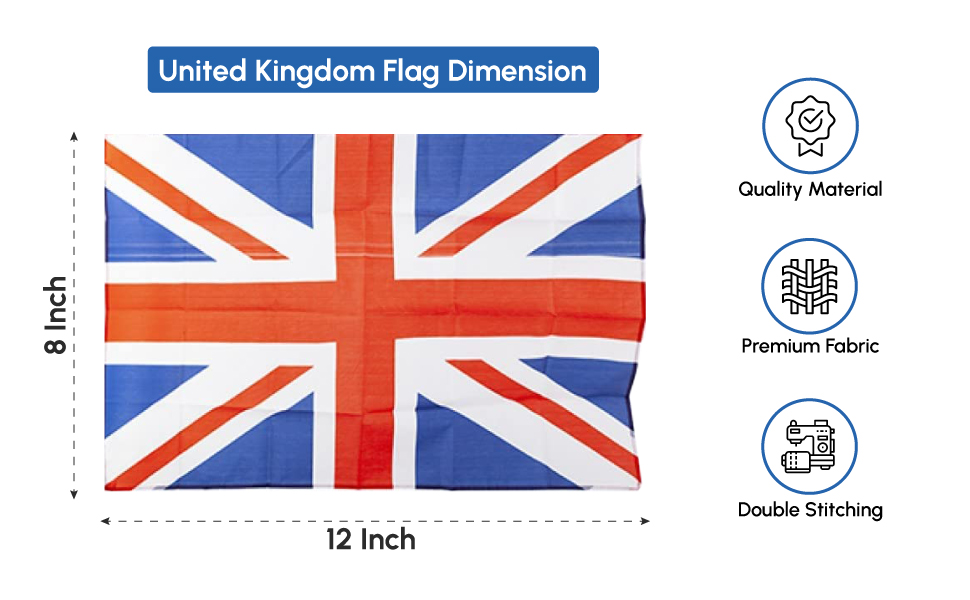 Large Union Jack Flag With String