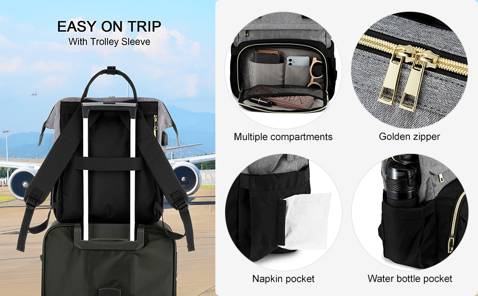 travel slim backpack for women
