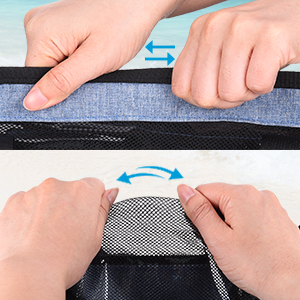 Extra Large Mesh Beach Bag Tote Bags Waterproof with Insulated Cooler Compartment Detachable