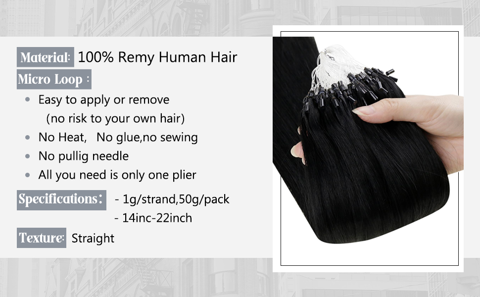 micro ring human hair extensions