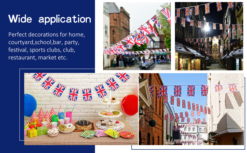Union Jack Bunting, Jubilee Decorations 2022