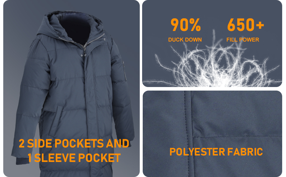 Orolay Men's Thickened Insulated Jacket Quilted Puffer Down Jacket