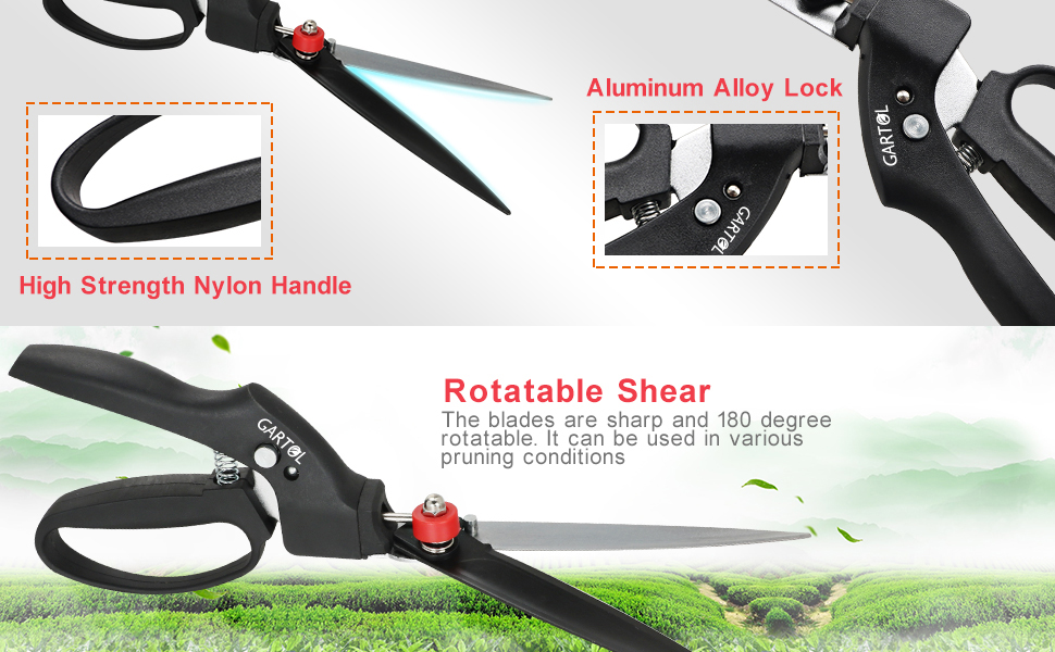 Rotatable Shear is sharp and 180 degree rotable