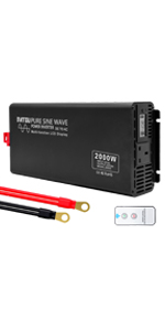 2000W Pure Sine Wave Power Inverter Remote Control