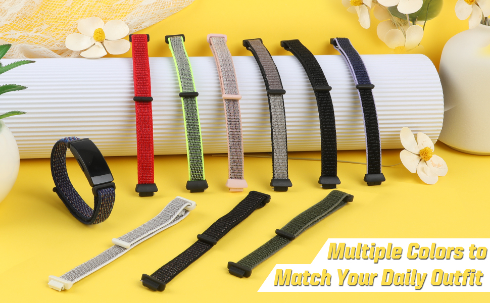 Sport Nylon Loop Watch Band for Fitbit Inspire 2,Fitbit Inspire HR,Fitbit Inspire ,Fitbit Ace 2