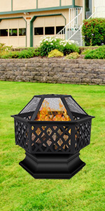 Hexagonal fire pit