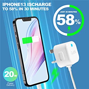 apple iPhone charger plug usb c plug 20W iPhone 13 charger plug iPhone 13 charger adapter uk plug