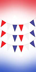 bunting red blue and white queens jubilee 2022 decorations