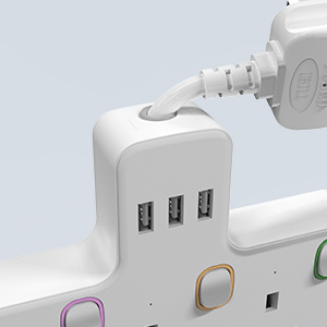 3 way plug with 3USB