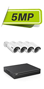 5mp poe cctv camera system