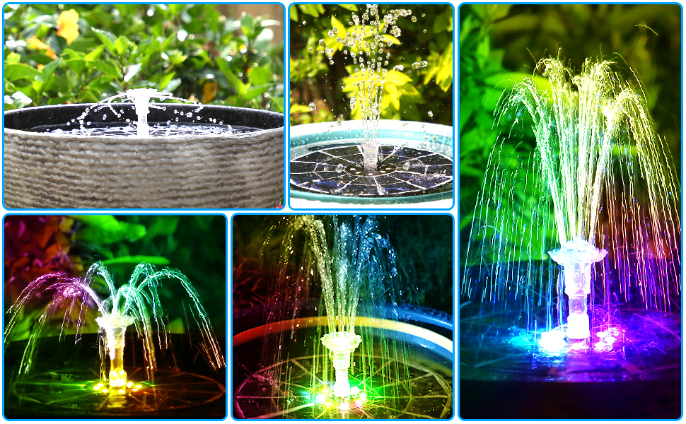 5w glass solar panel fountain