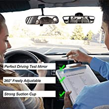 rear view mirror for driving test