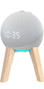 echo dot 4 speaker stand with clock