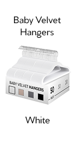 White Baby Clothes Hangers Baby Grey Velvet Clothes Hanger, 50 Pack Non-Slip Nursery Hangers infants