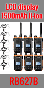 Retevis RB627B Walkie Talkie with LCD Display