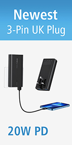 Charmast Newest AC Plug Power Bank