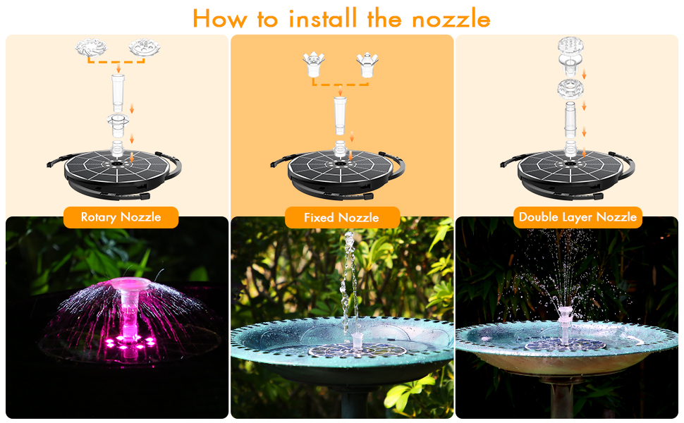 solar fountain water feature