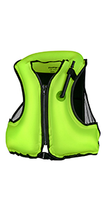 Aid Inflatable Snorkel Vest for Water Sports
