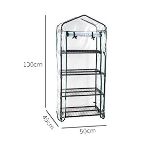 Garden Mile Premium 4 Tier Greenhouse Clear