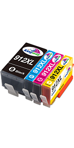 912XL Ink cartridges for HP 912 912XL Ink Cartridges Black Cyan Magenta Yellow