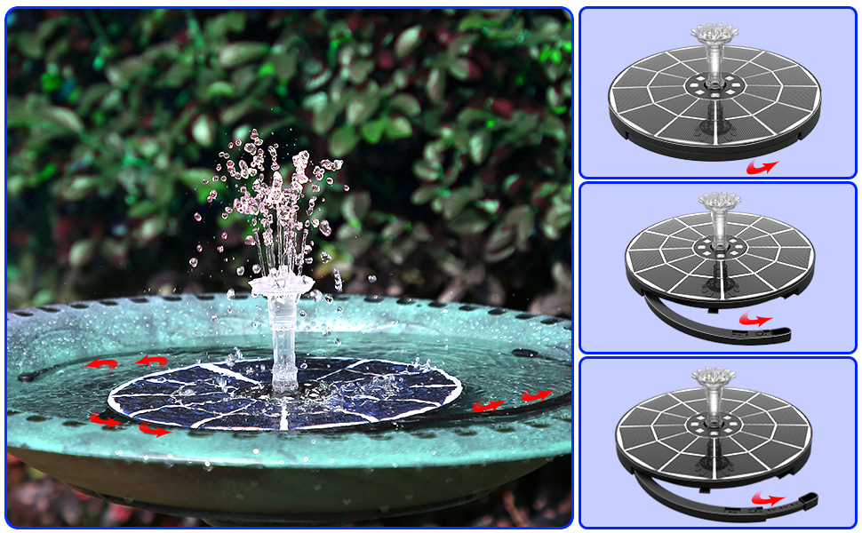 5w glass solar panel fountain