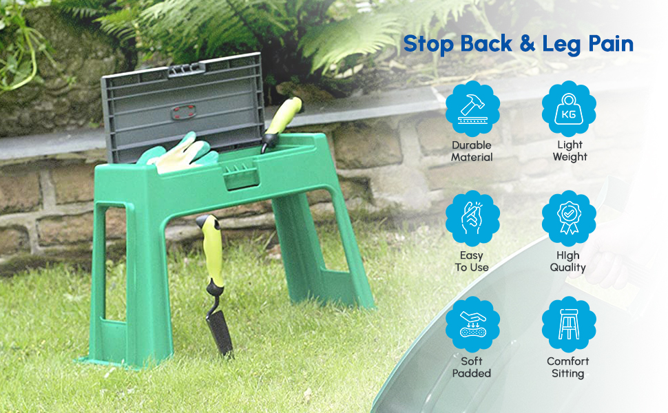 Garden Kneeler with lidded storage area