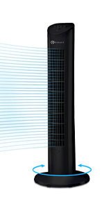 oscillating, tower fan, aroma function, summer, cool, breeze