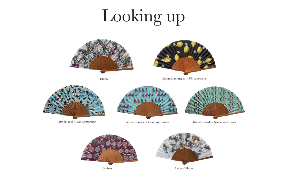 Looking up, fans, Spanish fans, handmade fans