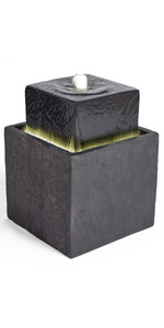 VonHaus 2 Tier Square Water Feature