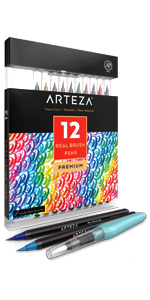 Real Brush Pens - Set of 12