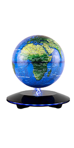 JOWHOL Magnetic Levitation Floating Globes with 6in Illuminated Globe