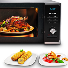 23L Healthy Steam Tact and Dial Control Solo Microwave MS23K3555EK
