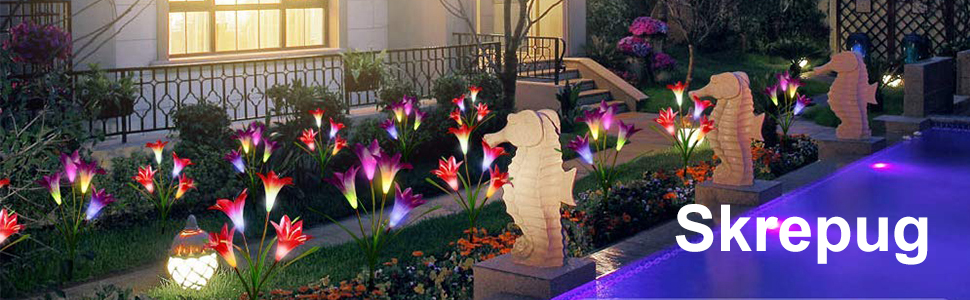 Solar Powered Flower Lights