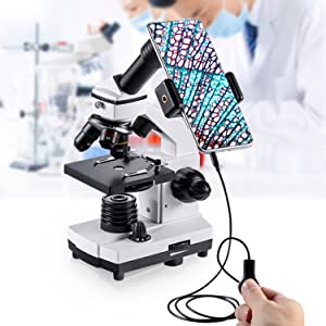 2000X Microscopes for kids students adults microscope slides Biological School Laboratory Monocular