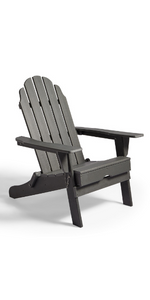 Grey Folding Adirondack Chair