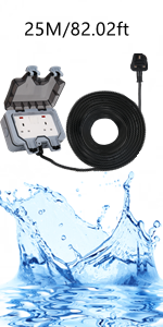 25M Outdoor Extension Lead Waterproof Socket