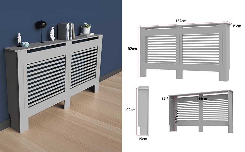 radiator cover grey small
