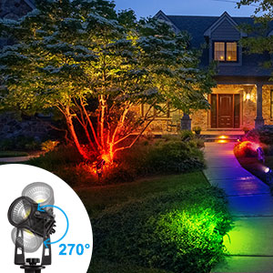 rgbw garden lights waterproof