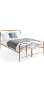 Geo Gold Double Bed Frame, Modern Design | BTFY