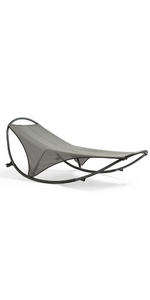 VonHaus Rocking Sun Lounger – Sun Bed with Weather Resistant Textoline and Durable Powder Coate