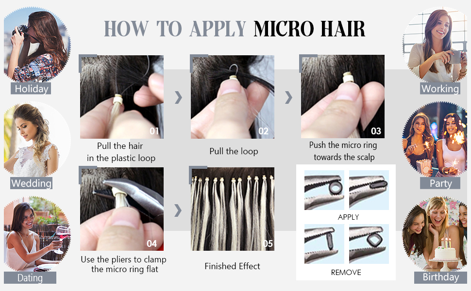 human hair extensions micro link real human hair