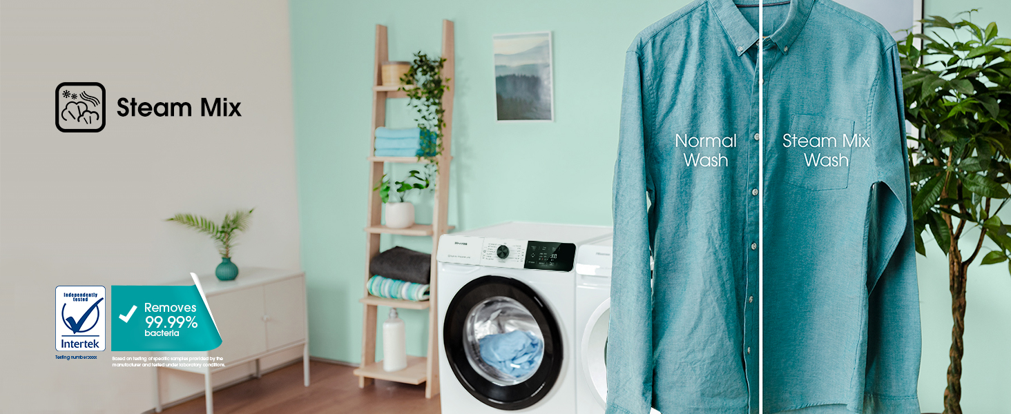 Steam function at the end of the washing cycle will deep clean your clothes, leaving them soft