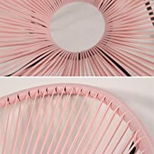 Egg string chairs - Acapulco Pale pink- PVC string chairs