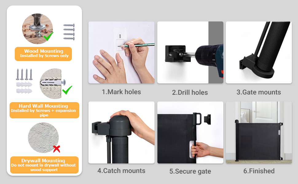 baby gate retractable