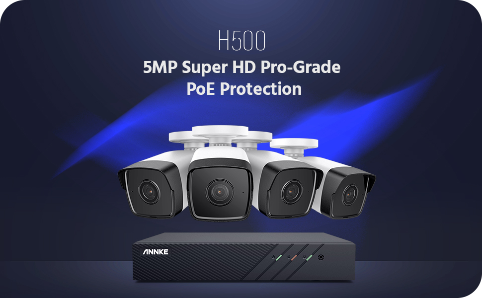 ANNKE H500 8CH 5MP POE CCTV Camera System