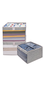 Storage Boxes for Shelves with Clear Window, Set of 3