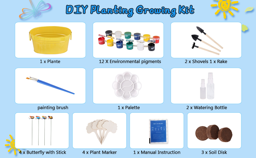 flower growing palnting kid toy educational kit