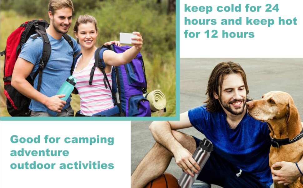 stainless steel water bottle with straw