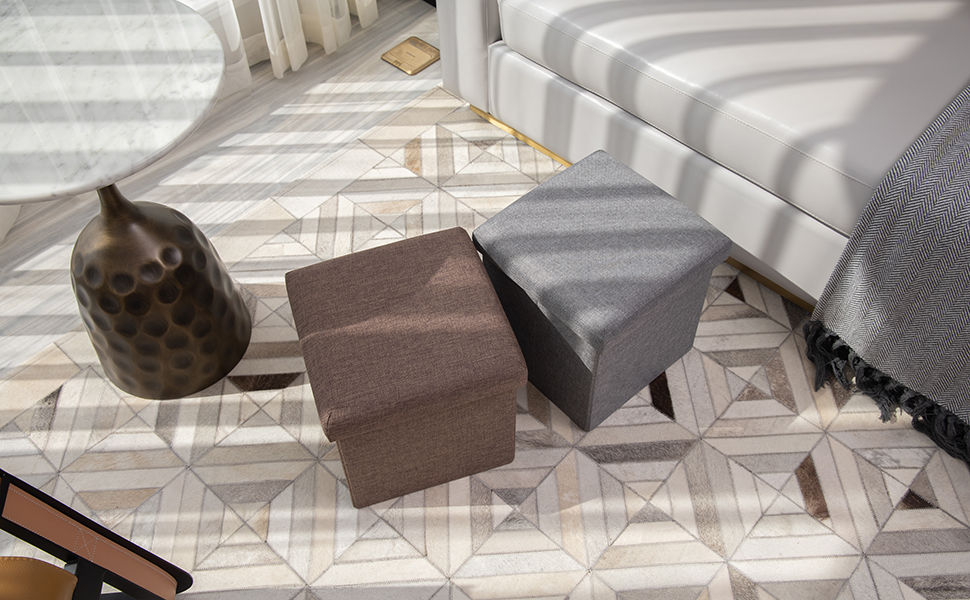 footstools for living room with storage boxes mini ottoman storage box dark brown