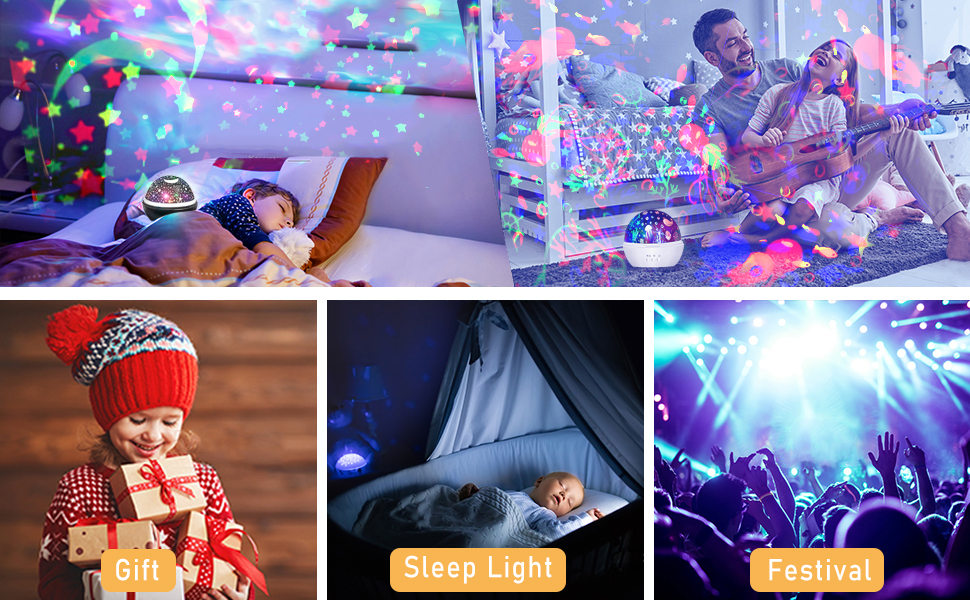 kids light projector sensory lights for babies star night light projector for kids bedroom